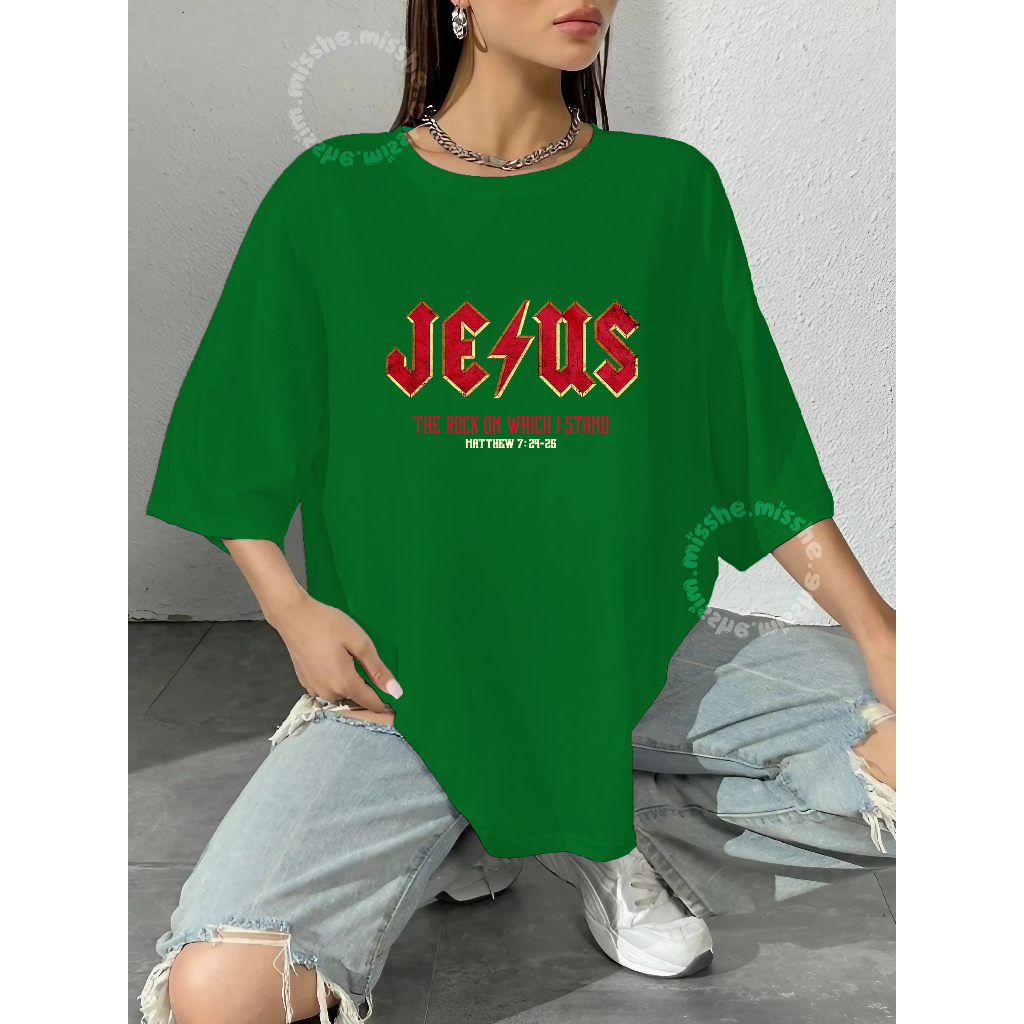 COD ID - Tshirt Motif Yesus On Which / Kaos Katun Wanita / Baju Kaos Wanita Terbaru 2023 / Kaos Polo