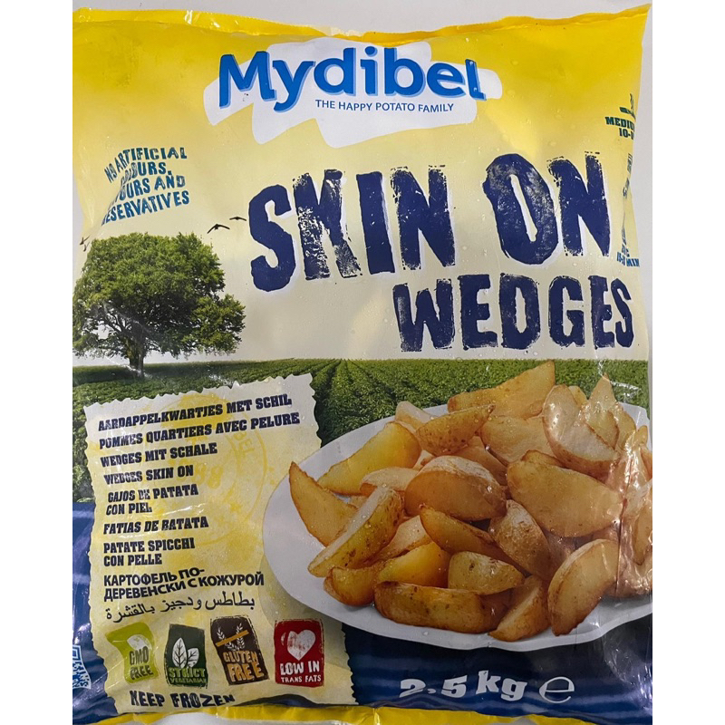 

Kentang Wedges Skin On (Mydibel) (2.5Kg)