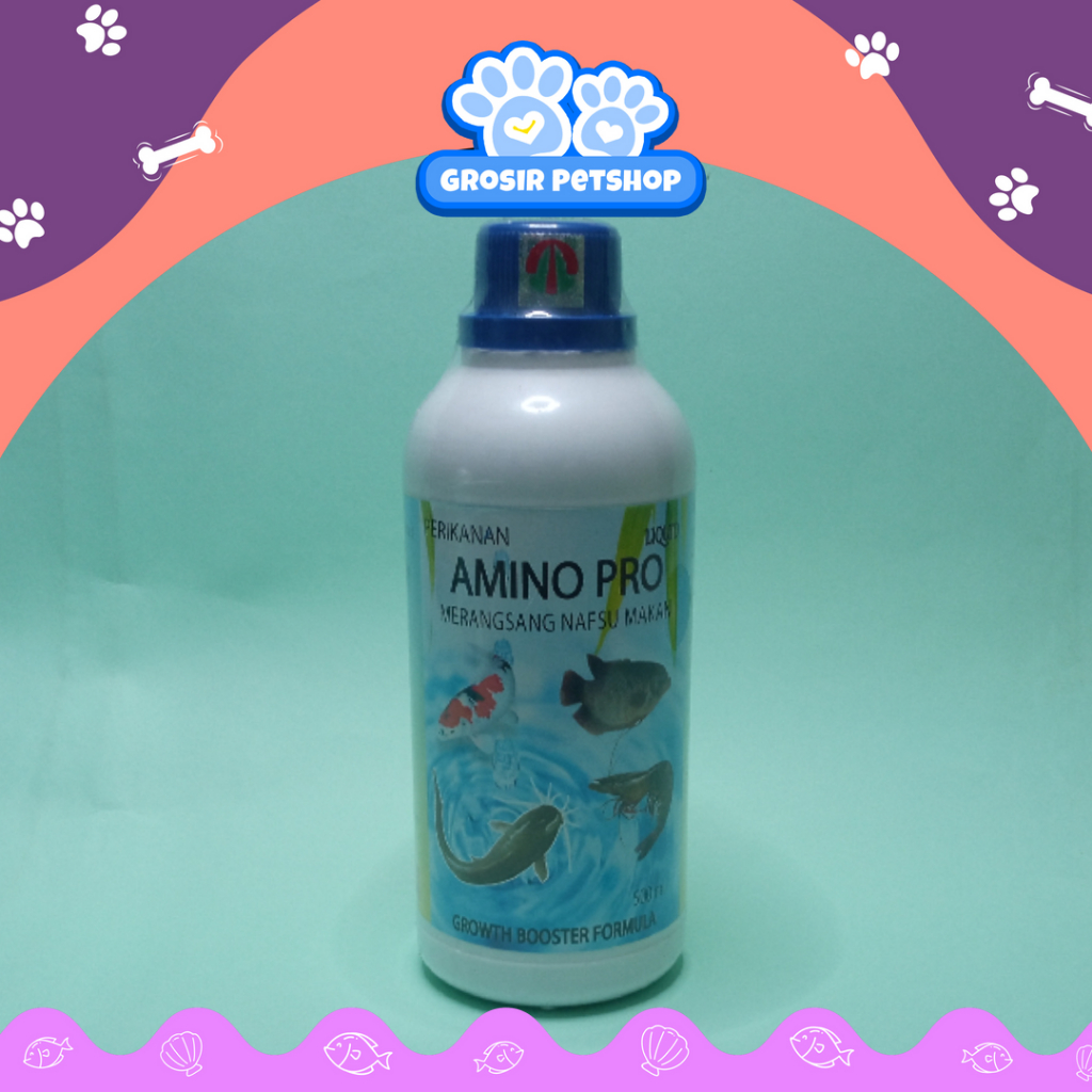 AMINO PRO 500ML - VITAMIN NAFSU MAKAN IKAN SUPLEMEN IKAN PENAMBAH NAFSU MAKAN IKAN NILA - TERMURAH T