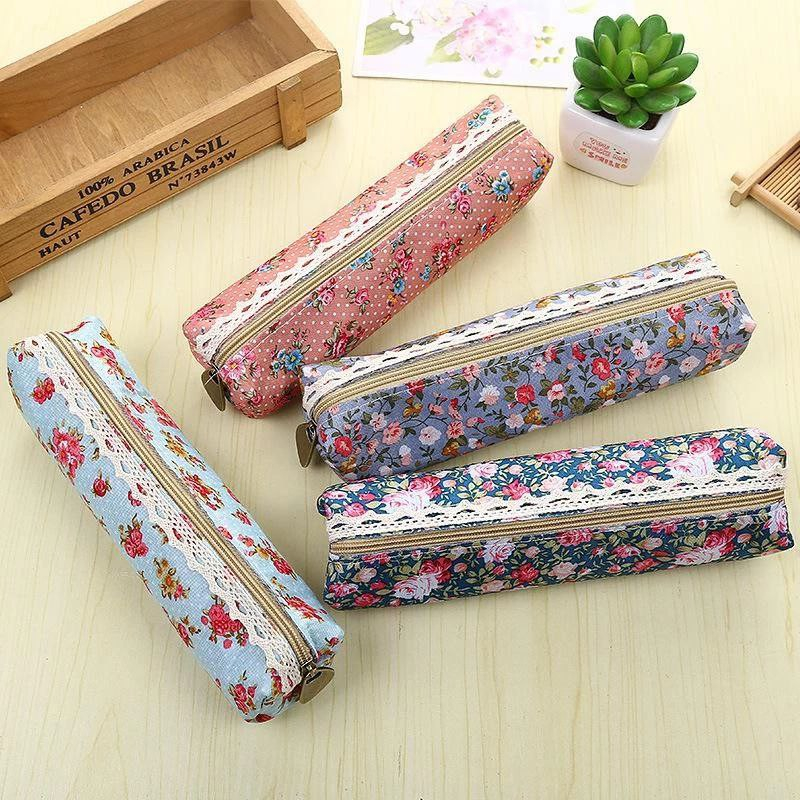

Tempat Pensil Lucu Elegan Motif Bunga | Flowery Pencil Case