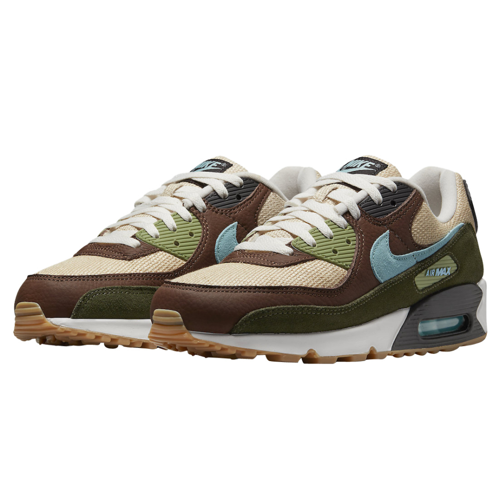 NIKE AIR MAX 90 HEMP TAN BROWN OLIVE ORIGINAL - SEPATU NIKE AIR MAX 90 ORIGINAL FULL TAG / SEPATU PR