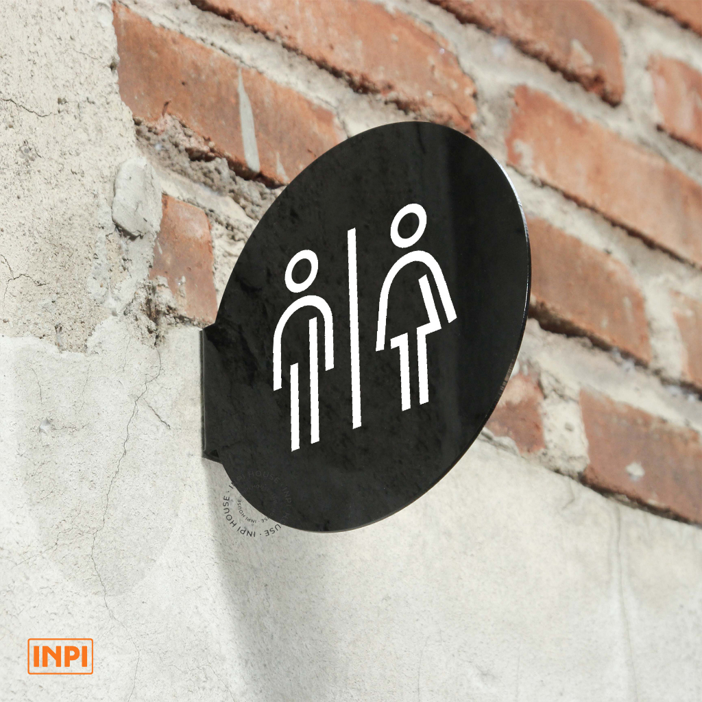 

sign board toilet - rest room sign - akrilik sign - pop up signage - toilet cewek cowok - outdoor