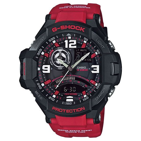 JAM TANGAN PRIA CASIO G-SHOCK GA-1000-4B ORIGINAL - GSHOCK GA1000 MERAH JAM TANGAN G-SHOCK ORIGINAL