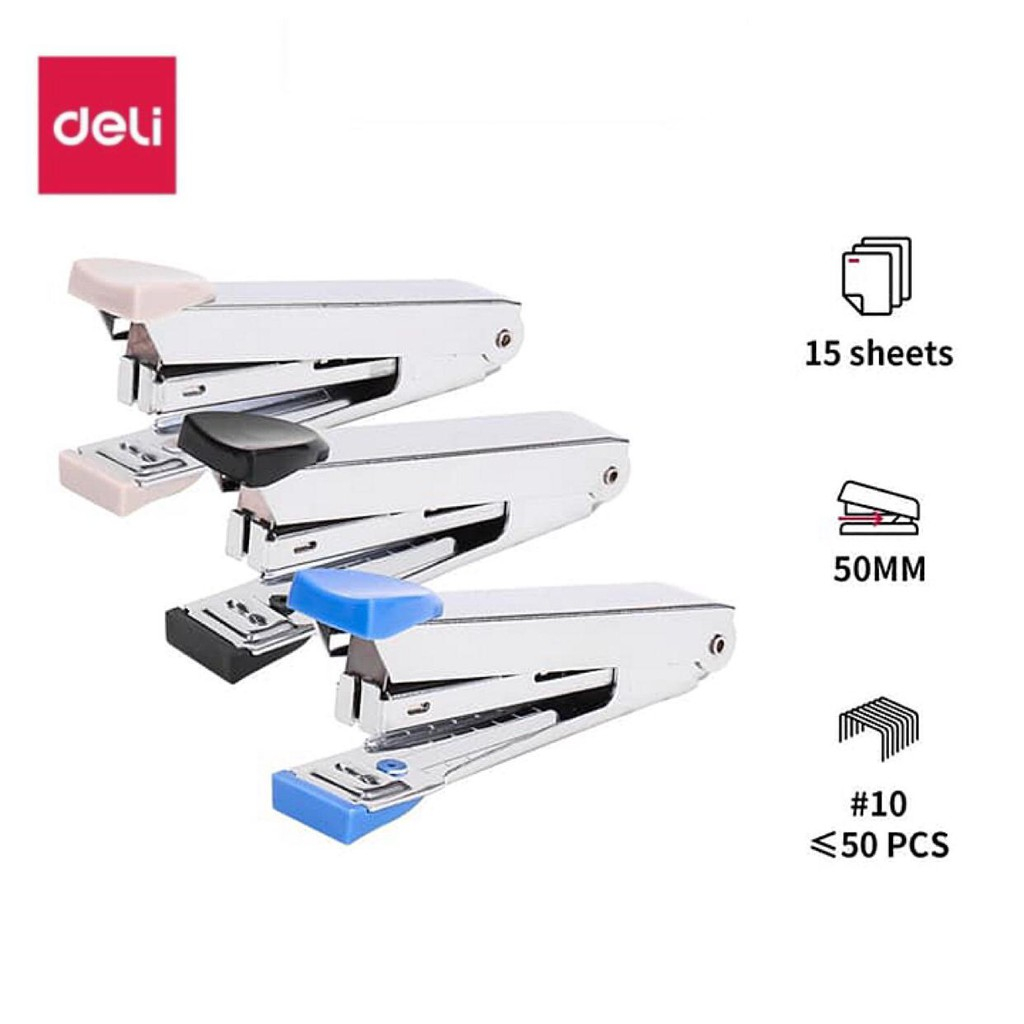 

[BISA SAME DAY] Deli Stapler 0224 / Stapler Staples Hekter No 10 Kuat untuk 10 Lembar