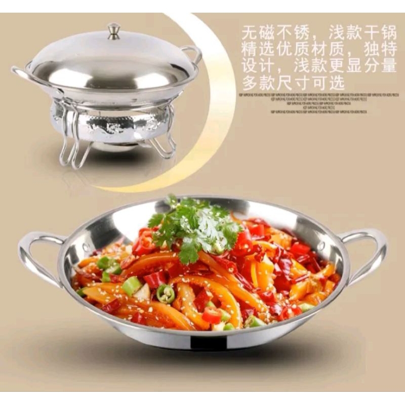 Wajan mini stainles anti lengket / kuali mini piring prasmanan