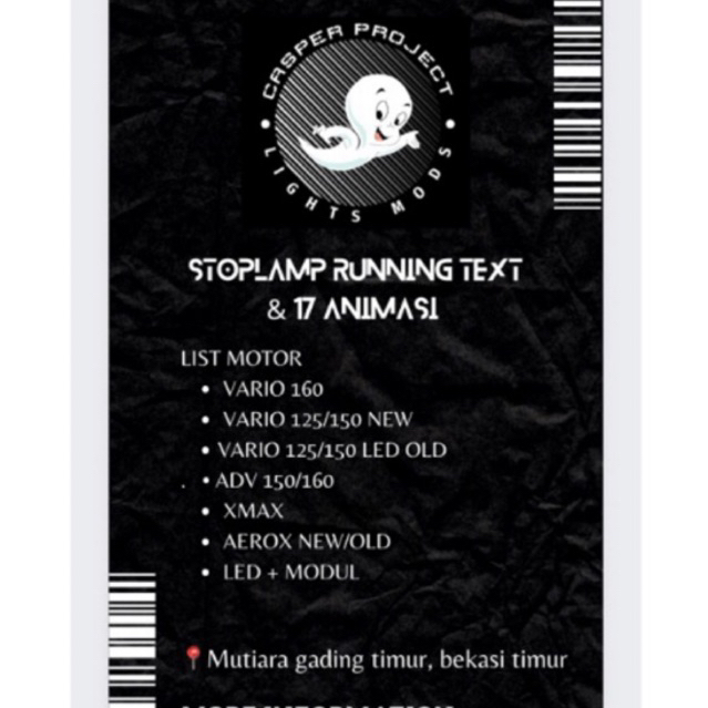 STOPLAMP RUNNING TEXT ANIMASI WIFI ADV150/160 VARIO160 VARIO LED