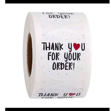 

100 PCS STIKER MINI THANK YOU LEBEL THANK YOU FOR YOUR ORDER