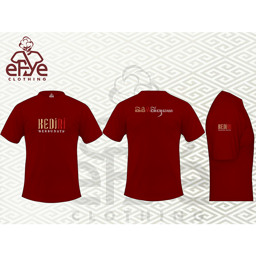 Kaos Kediri Berbudaya (Merah Maroon)