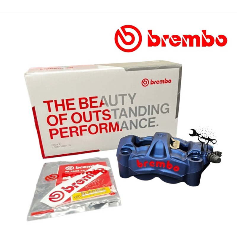 Kaliper Brembo M50 Blue Pitch 100 MM Caliper Brembo Original M50 Kaliper Brembo M 50 Kaliper M50 Pit