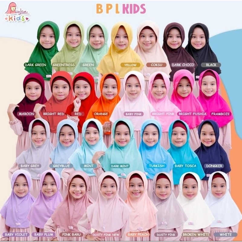 Hijab instant Anak Bergo serut Miulan