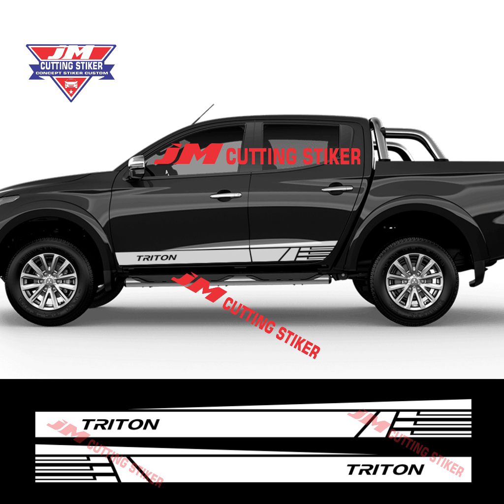 Sticker stiker list body triton stiker cutting body triton stiker mobil triton strada