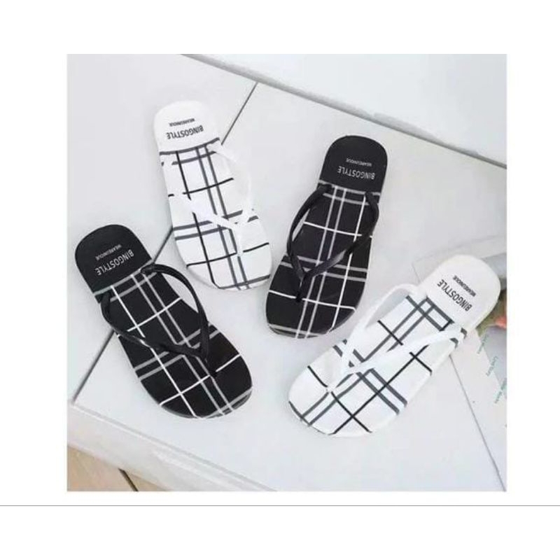 sandal flip flop garis 1kodi