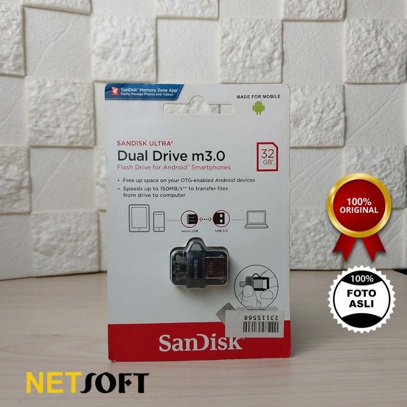 USB flashdisk Sandisk Ultra Dual Drive 3.0 OTG Micro USB