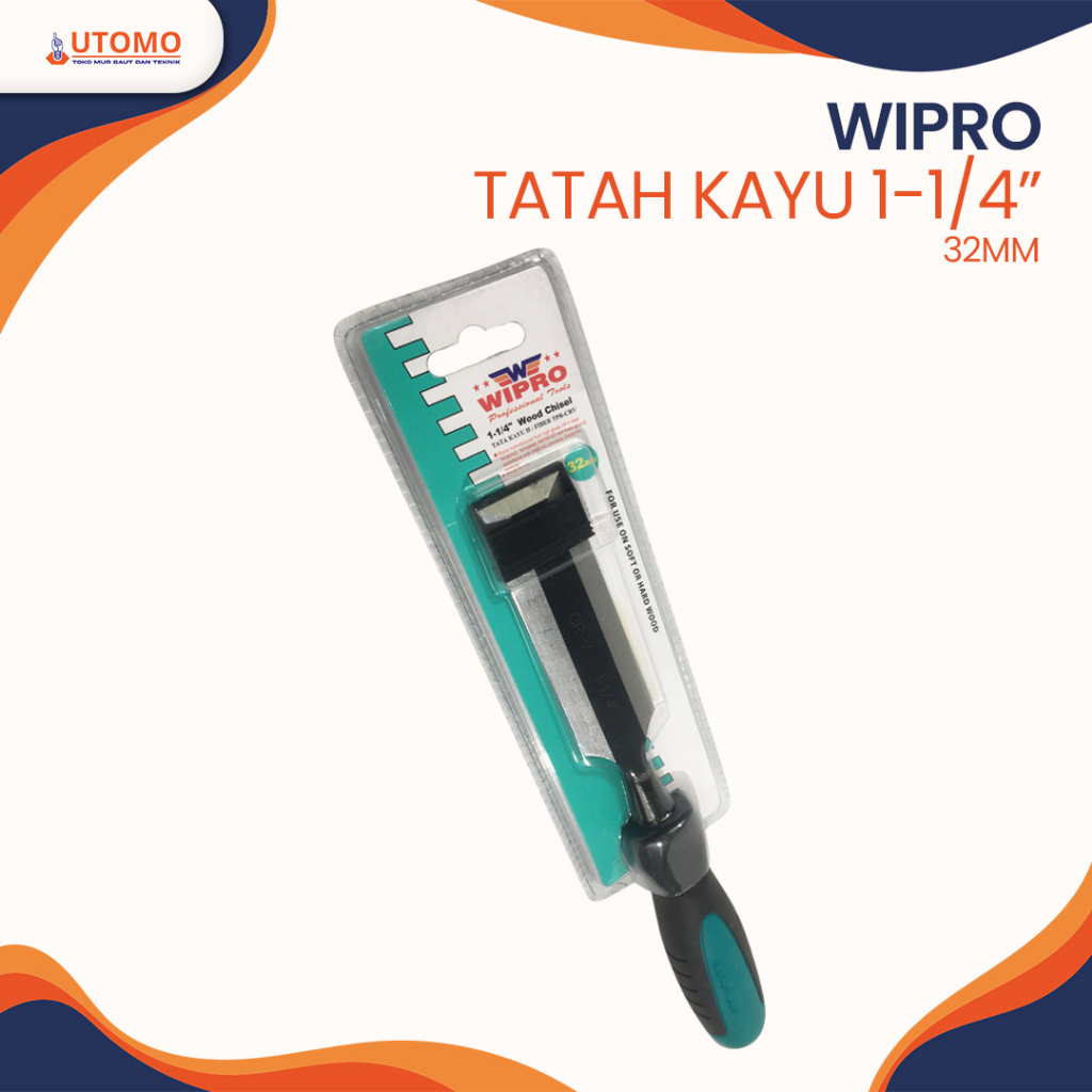 WIPRO Pahat Kayu CR-V 1/2", 5/8", 3/4", 1" Tatah Kayu / Wood Chisel CRV