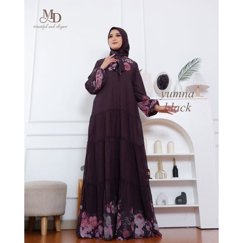 Set Yumna black original by MD syar'i