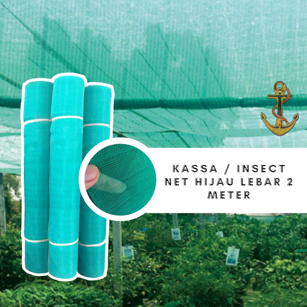 Jaring Kassa Hijau /Insect Net lebar 2 m x panjang 50 meter