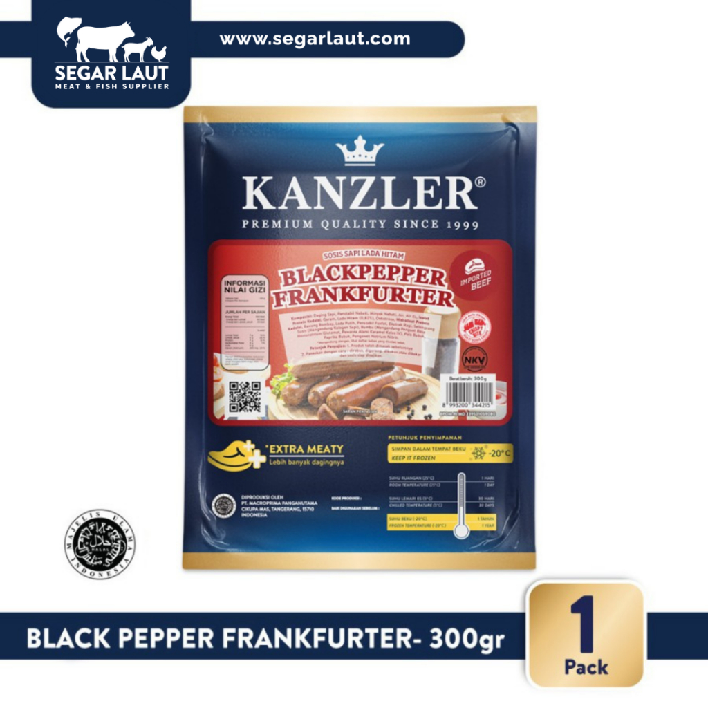 

Kanzler Sosis Beef Black Pepper Frankfurter