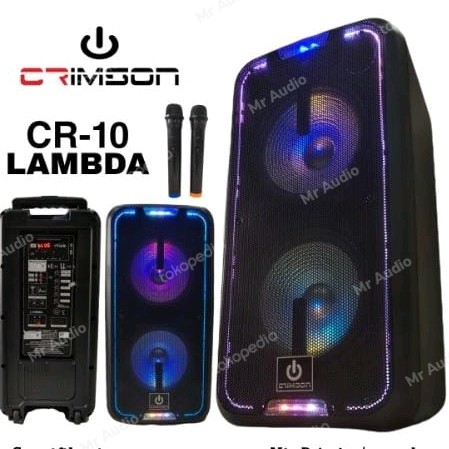 Speaker Portable CRIMSON CR10 LAMBDA CR 10 2x10inch Double Original