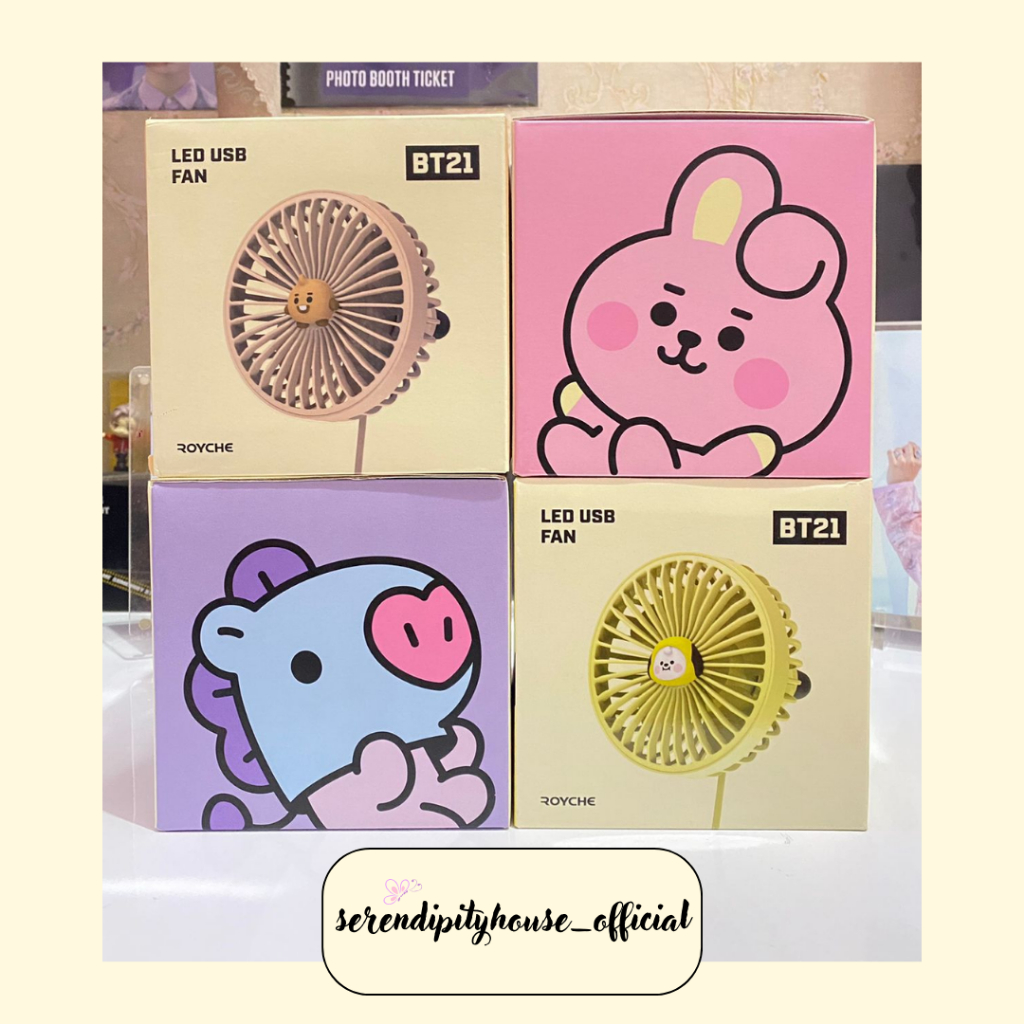 (Ready Stock) BT21 LED USB FAN - Official Merch