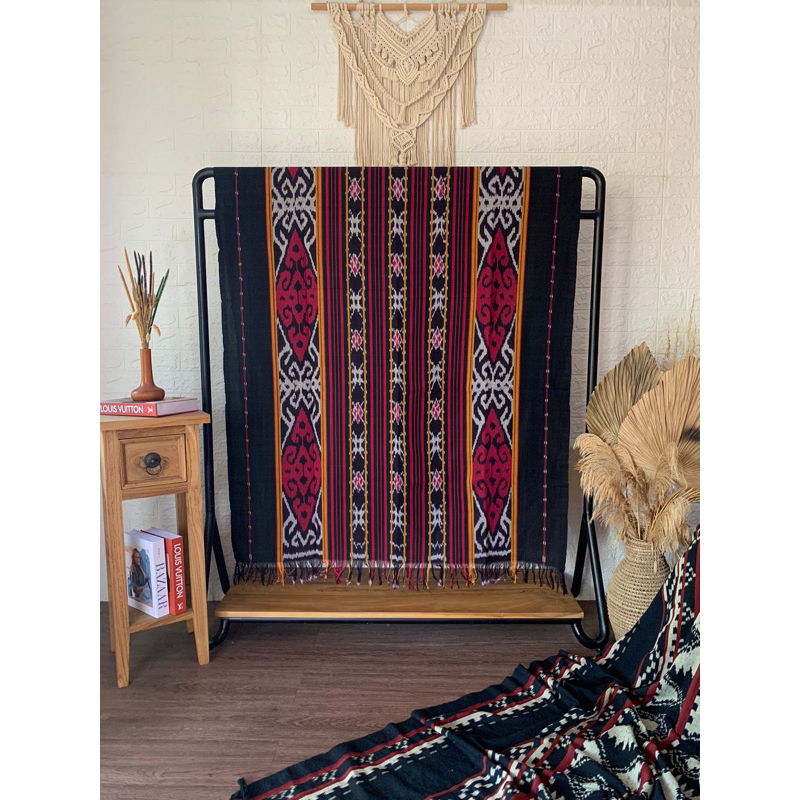 KAIN TENUN BLANKET ORIGINAL DITENUN MENGGUNAKAN ALAT TENUN BUKAN MESIN TERMURAH