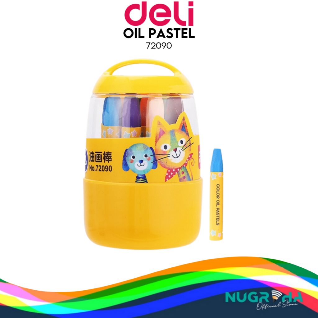 

DELI OIL PASTEL CRAYON 12 WARNA TOPLES FANCY 72090