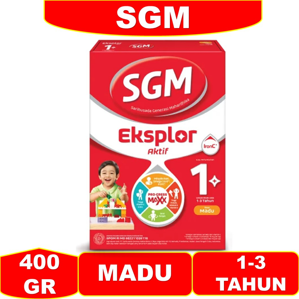 

SUSU SGM EKSPLOR 1+ 400 GR RASA MADU sgm 1+ 400gr