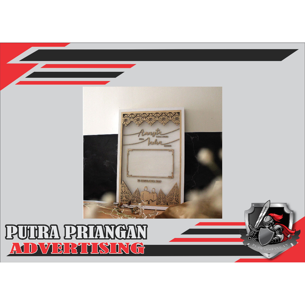FRAME MAHAR RUSTIC 40X60 / BINGKAI MAHAR KAYU / FRAME MAHAR PERNIKAHAN /seserahanunik