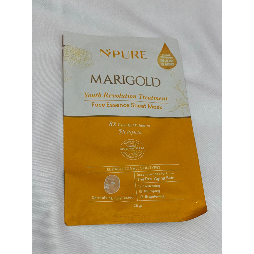 NPURE Marigold Youth Revolution Sheet Mask