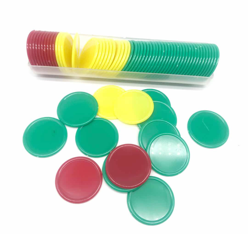 Minicart Mahjong Chip Koin Chip Polos isi 66 pcs - 23T047