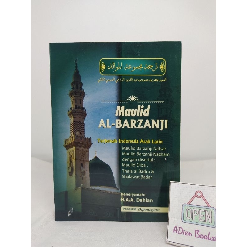 BUKU MAULID AL BARZANJI TERJEMAH ARAB LATIN HAA DAHLAN DIPONEGORO BARU