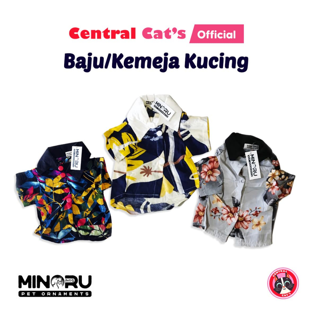 Baju Kucing Jantan Kemeja Lucu