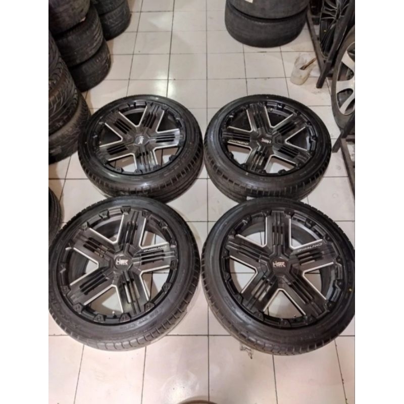 Velg Mobil Bekas Ring 20 Lubang 5 HSR OVERLAND R20X9 10X100/114 ET25 + BAN 255 45 20