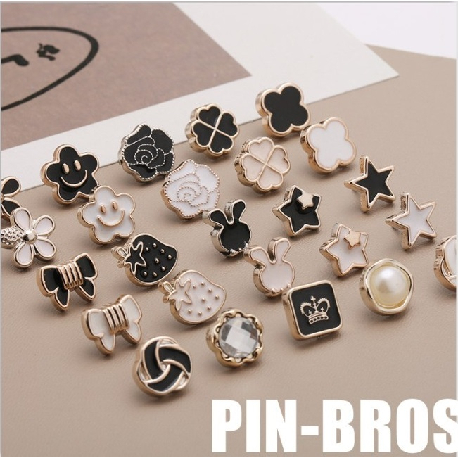 Pin Kecil Hijab Bros Mini Peniti Baju Jilbab Cantik Aneka Motif Mutiara Pearl Kristal Hias Hiasan Pa