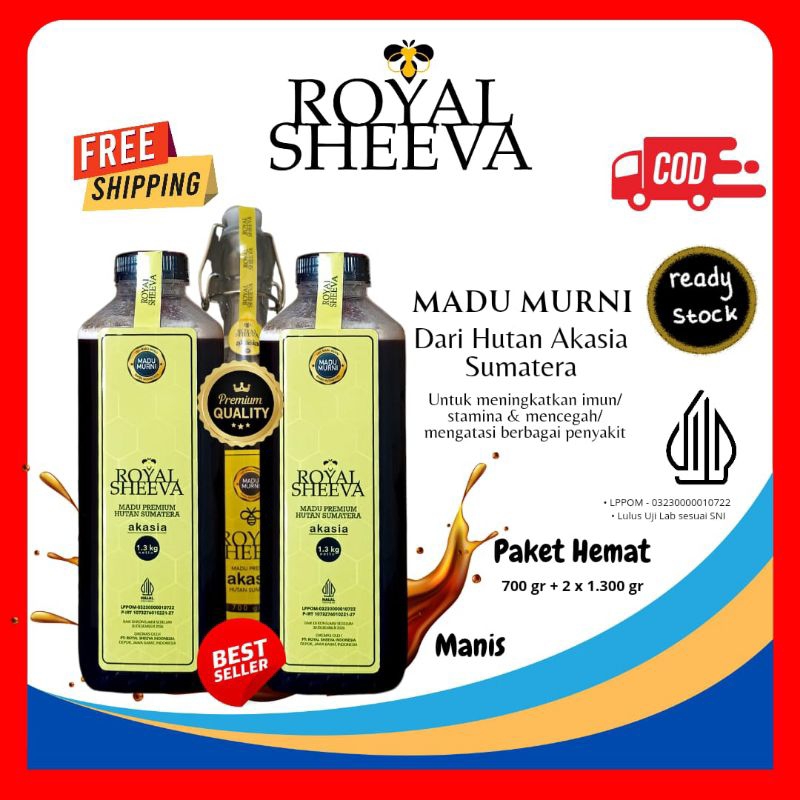 

madu murni royal sheeva premium halal madu hutan akasia sumatera paket hemat