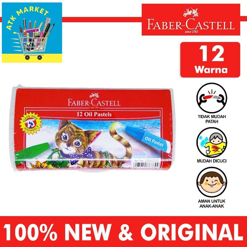 

Crayon / Krayon Faber Castell ECO Oil Pastel Set 12 warna / OIL PASTEL HEXAGONAL 12 warna
