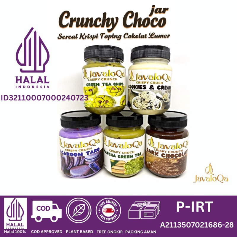 

200ML JAVALOQA CRUNCHY CHOCO JAR CRUST / RICE CRISPY COKLAT LUMER MELTED / NYAMNYAM 200 ml