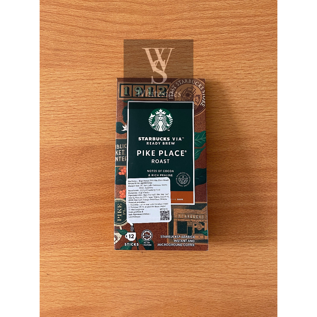 

VIA Pike Place - Starbucks VIA Instant Coffee Brew Me Flavoured Caramel Caffe Mocha Vanilla Latte Black Kopi Biji Instan Excelso Arabica Robusta Espresso Iced Teavana Italian Roast Colombia Pike Place Mint Citrus Earl Grey English Breakfast Instant