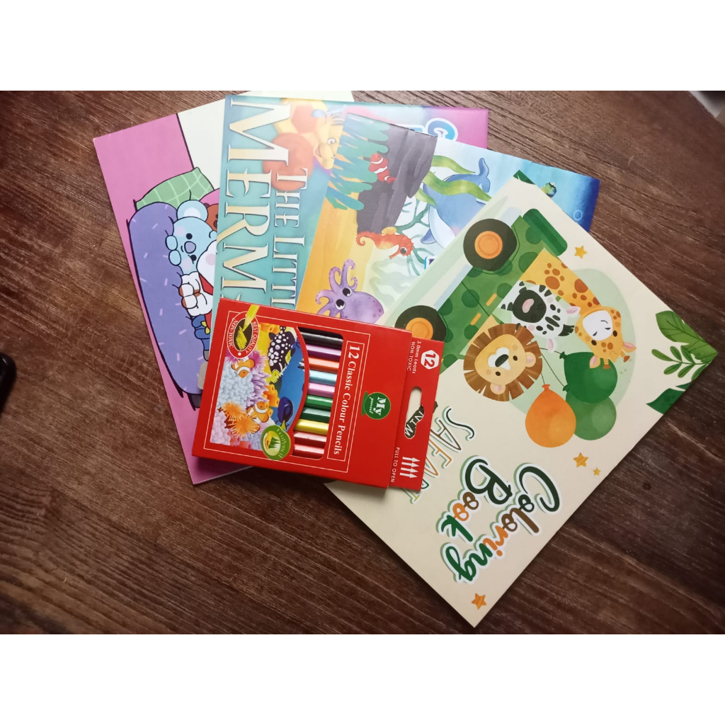 

PAKET BUKU MEWARNAI KARAKTER ZOO LTLLE MERMAID BTS FROZEN DAN UNDER THE SEA