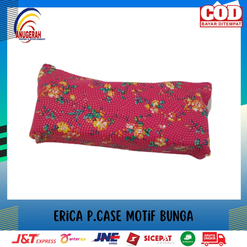 

PENSIL CASE ERICA MOTIF BUNGA (PCS)