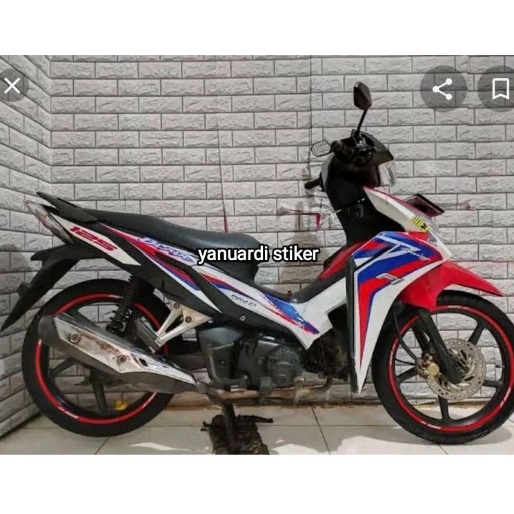 STRIPING STIKER LIST STANDAR MOTOR HONDA BLADE FI 125 TAHUN 2014 PUTIH