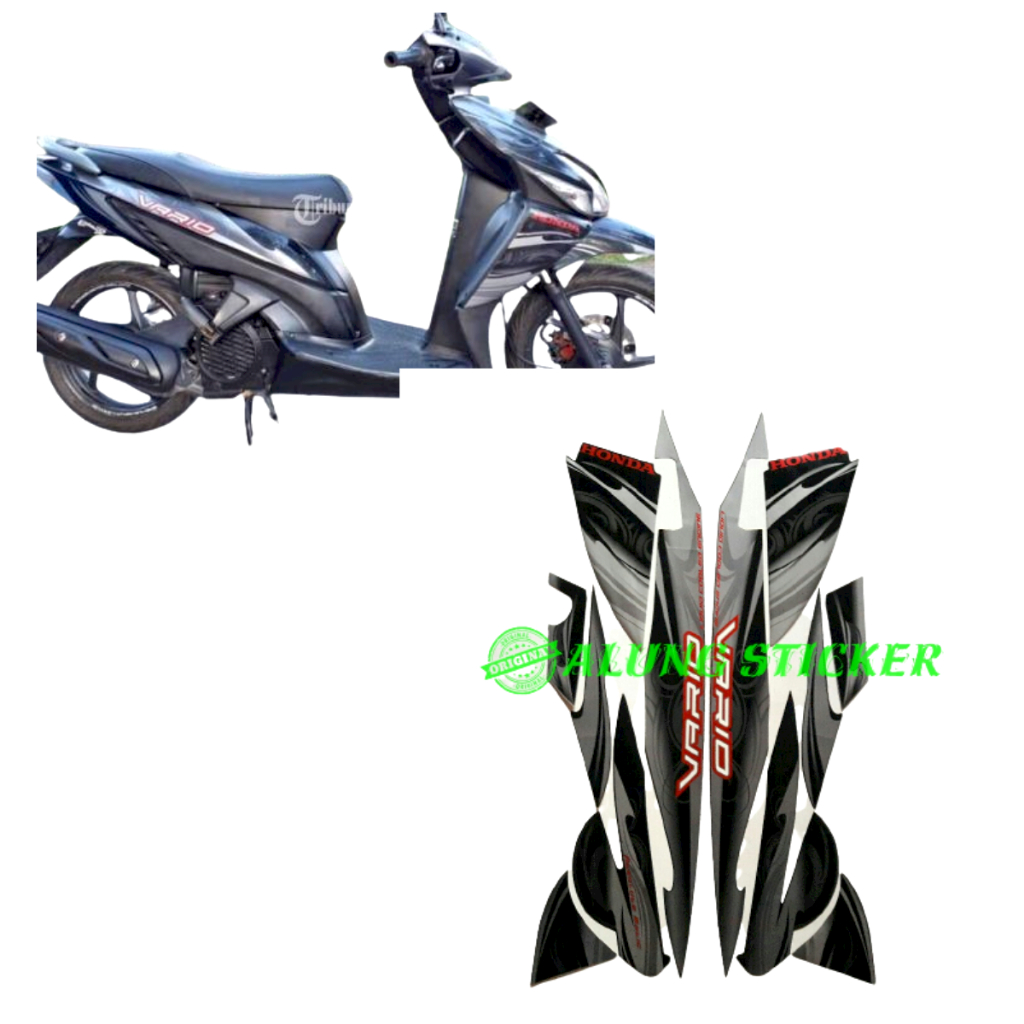 STIKER STRIPING MOTOR VARIO CW 110 2010 KARBU HITAM