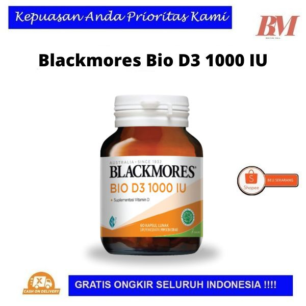 Blackmores Bio D3 1000 IU Gratis Ongkir Daya Tahan Tubuh Mineral Nafsu Makan Kesehatan J4B5 Best Sel