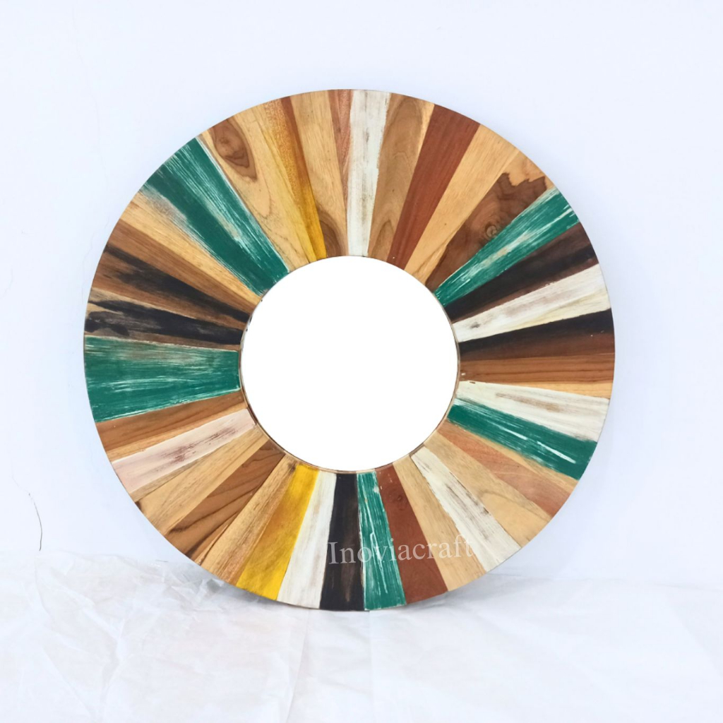 Cermin Dinding | Cermin Kayu Jati | Cermin Dinding Besar | Cermin Bulat Jumbo | Cermin Estetik