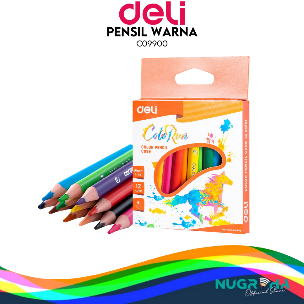 

DELI PENSIL WARNA PENDEK 12 WARNA C09900