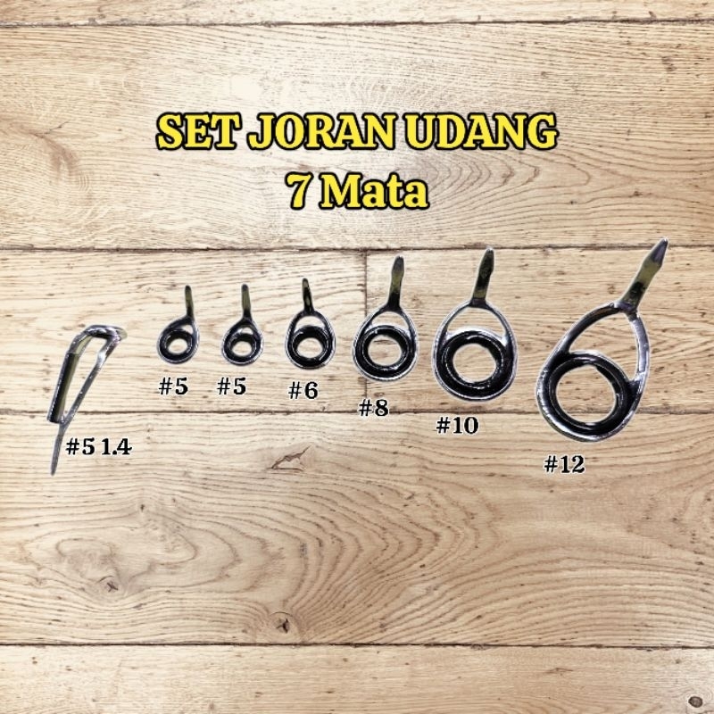 Set Ring Guide KTSG Non Fuji Joran Pancing Udang / Ikan 7 Mata