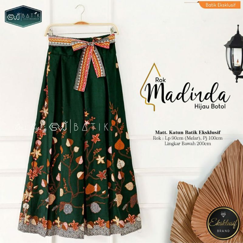 ROK BATIK PREMIUM MADIRDA HIJAU BOTOL PRIMIS UNGGUL JAYA
