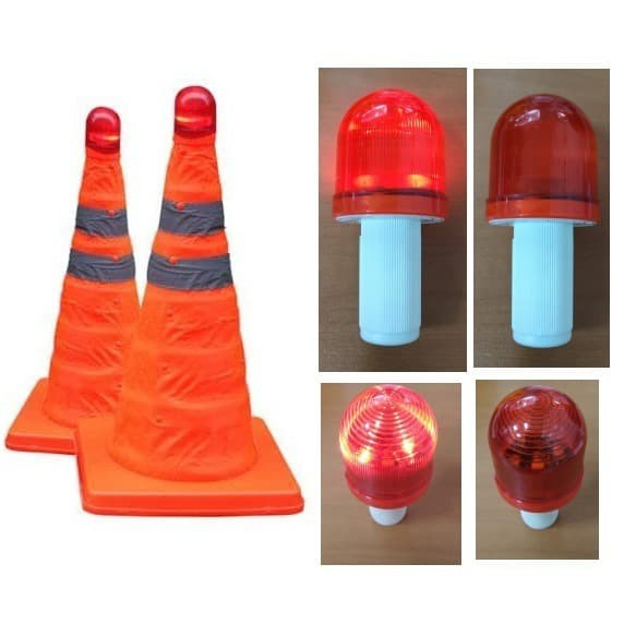 Foldable Traffic Cone Emergency Kerucut Segitiga Lipat Mobil 45CM 90CM
