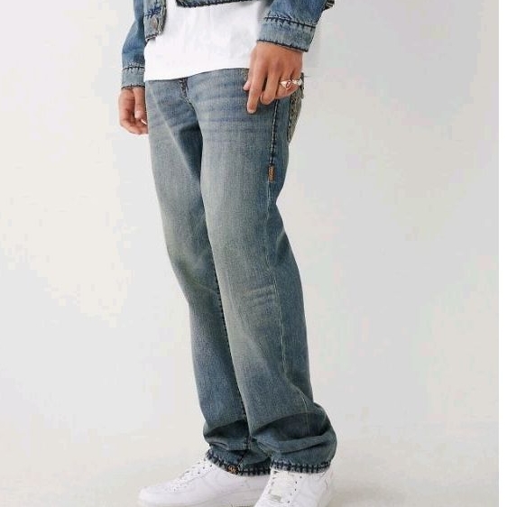 Celana jeans panjang pria TRUE RELIGION RICKY SUPER T FLAP ORIGINAL