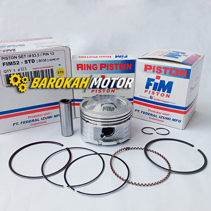 PISTON KIT SEHER SET FIM52 VARIO BEAT BLADE KARBU 53.5 54 54.5 55 PIN 13