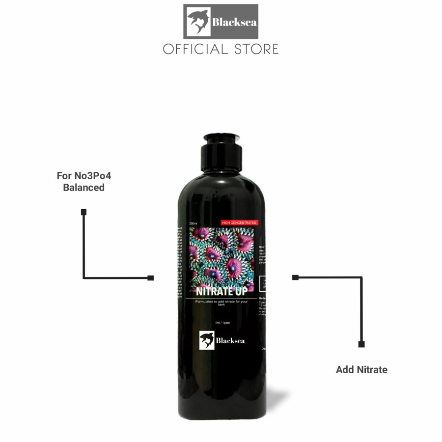 Blacksea Nitrate Up 250ml Menaikkan Kadar Nitrat Nitrate Air Laut Coral 250 ml / BLSNITUP250